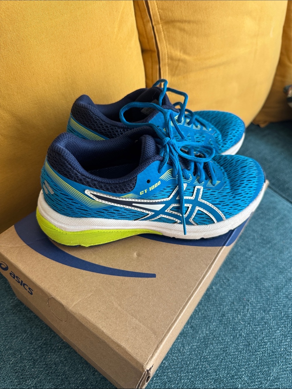 ASICS Kids' Blue Athletic Running Shoes GT 1000
